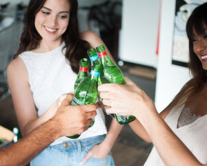 Spring Water in Glass Water Bottle