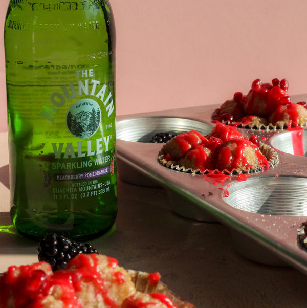 Blackberry Pomegranate Monkey Bread Muffins feat. Mountain Valley