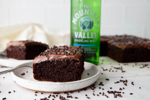 A Delectable Chocolate Sheet Cake Made With Mountain Valley