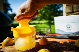 Grilled Blackberry Lemonade with White Peach feat. Mountain Valley & The Big Green Egg