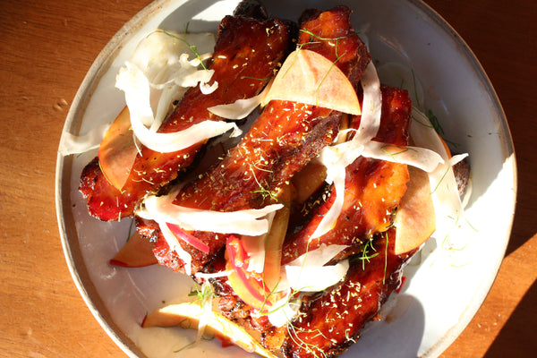 Peach Glazed Baby Back Rib feat. Mountain Valley White Peach from Culinary Ambassador Michael Reed