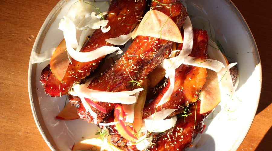 Peach Glazed Baby Back Rib feat. Mountain Valley White Peach from Culinary Ambassador Michael Reed