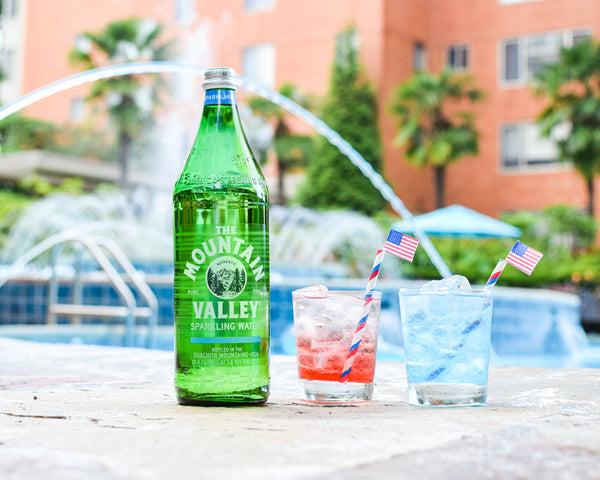 Mountain Valley Red, White and Blue Cocktail