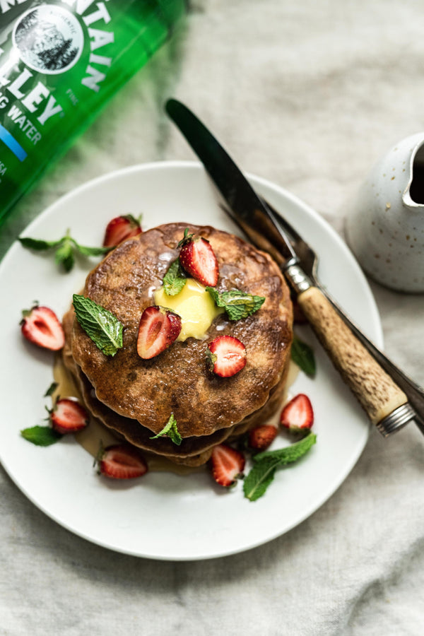 How To Make Fluffy Gluten-Free Pancakes with Mountain Valley Sparkling