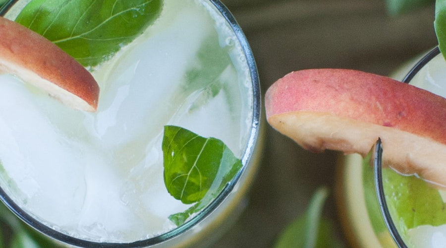 Cocktail Hour - Basil Peach Winter Cocktail