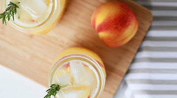 Sparkling Peach Rosemary Cocktail