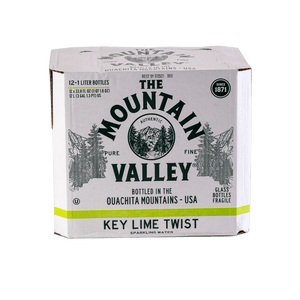 1 Liter Glass Sparkling Lime Twist - 12 Pack