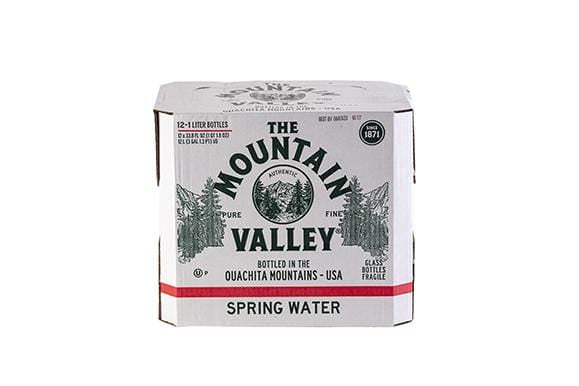 1 L SPRING WATER IN GLASS (12 PACK)